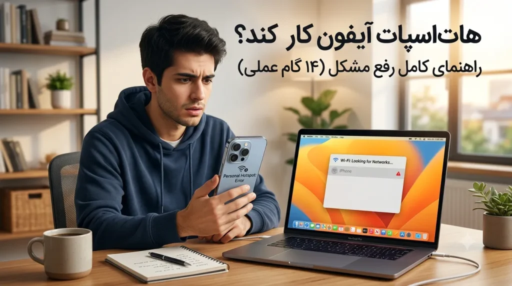 رفع مشکل هات اسپات آیفون